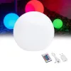 GLOBOSTAR® GARDENGLOW 85824 Μοντέρνο Φωτιστικό Κήπου Μπάλα με IR Ασύρματο Χειριστήριο LED 5W 250lm 360° DC 5V με USB-C με Επαναφορτιζόμενη Μπαταρία Li-ion 3.7V 2x18650 1400mAh Αδιάβροχο IP54 Πολύχρωμο RGBW Dimmable - Sanan SMD Chip - Γαλακτερό Λευκό - Μ24