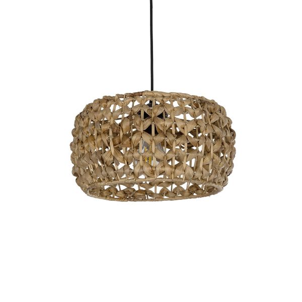 GLOBOSTAR® DARIO 204-0159 Boho Κρεμαστό Φωτιστικό Οροφής με Ντουί 1 x E27 AC 220-240V IP20 - Καφέ - Μ30 x Π30 x Υ18cm