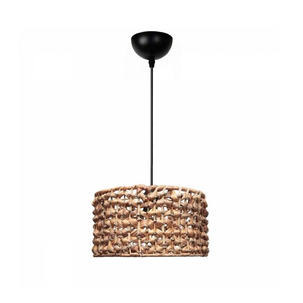 GLOBOSTAR® POMEGRANDE 204-0160 Boho Κρεμαστό Φωτιστικό Οροφής με Ντουί 1 x E27 AC 220-240V IP20 - Καφέ - Μ29 x Π29 x Υ16cm