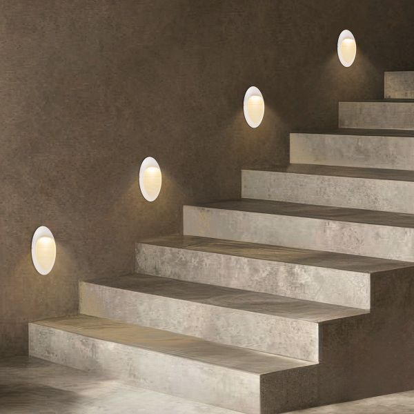 kelvo® STEPART KLV-101-0103 Μοντέρνο Φωτιστικό Σκαλοπατιού - Διαδρόμου LED 3W 375lm 45° AC 220-240V Αδιάβροχο IP65 Θερμό Λευκό 2700K - Lumileds SMD Chip & TÜV SÜD Driver - Λευκό Ματ - Μ13 x Π5.5 x Υ26cm - 5 Χρόνια Εγγύηση