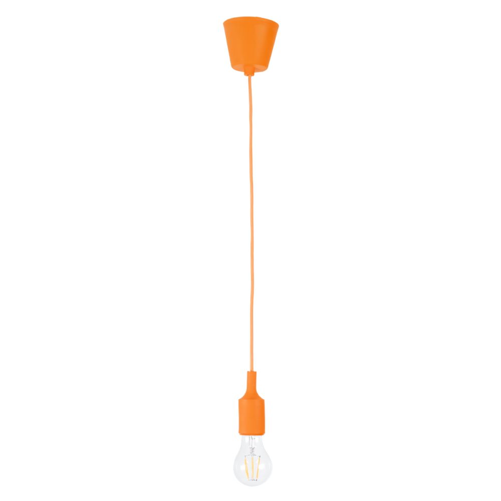 GLOBOSTAR® CABLITO 61554 Μοντέρνο Κρεμαστό Φωτιστικό Οροφής με Ντουί 1 x E27 AC 220-240V IP20 - Πορτοκαλί - Μ4 x Π4 x Υ110cm