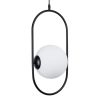 GLOBOSTAR® HAMBURG 00591 Μοντέρνο Κρεμαστό Φωτιστικό Οροφής με Ντουί 1 x E14 AC 220-240V IP20 - Μαύρο & Λευκό - Μ25 x Π20 x Υ50cm
