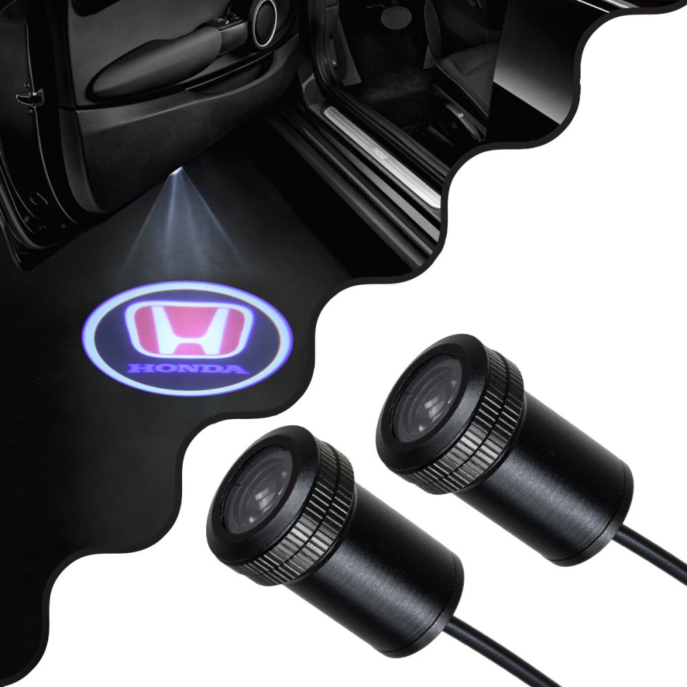 GLOBOSTAR® GHOSTLOGO 81608 Projector Προβολής Μάρκας Αυτοκινήτου "HONDA" LED 2.5W/5W 100lm/200lm 45° DC 12V Αδιάβροχο IP65 Ψυχρό Λευκό 6000K - CREE XHP35 Chip - Μ2.2 x Π3.4 x Υ2.2cm / Q1.9cm - Πακέτο 2 Τεμαχίων - 1 Χρόνο Εγγύηση