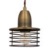 GLOBOSTAR® MANHATTAN 01454 Μοντέρνο Κρεμαστό Φωτιστικό Οροφής με Ντουί 1 x E27 AC 220-240V IP20 - Μπρούτζινο - Μ11 x Π11 x Υ14cm