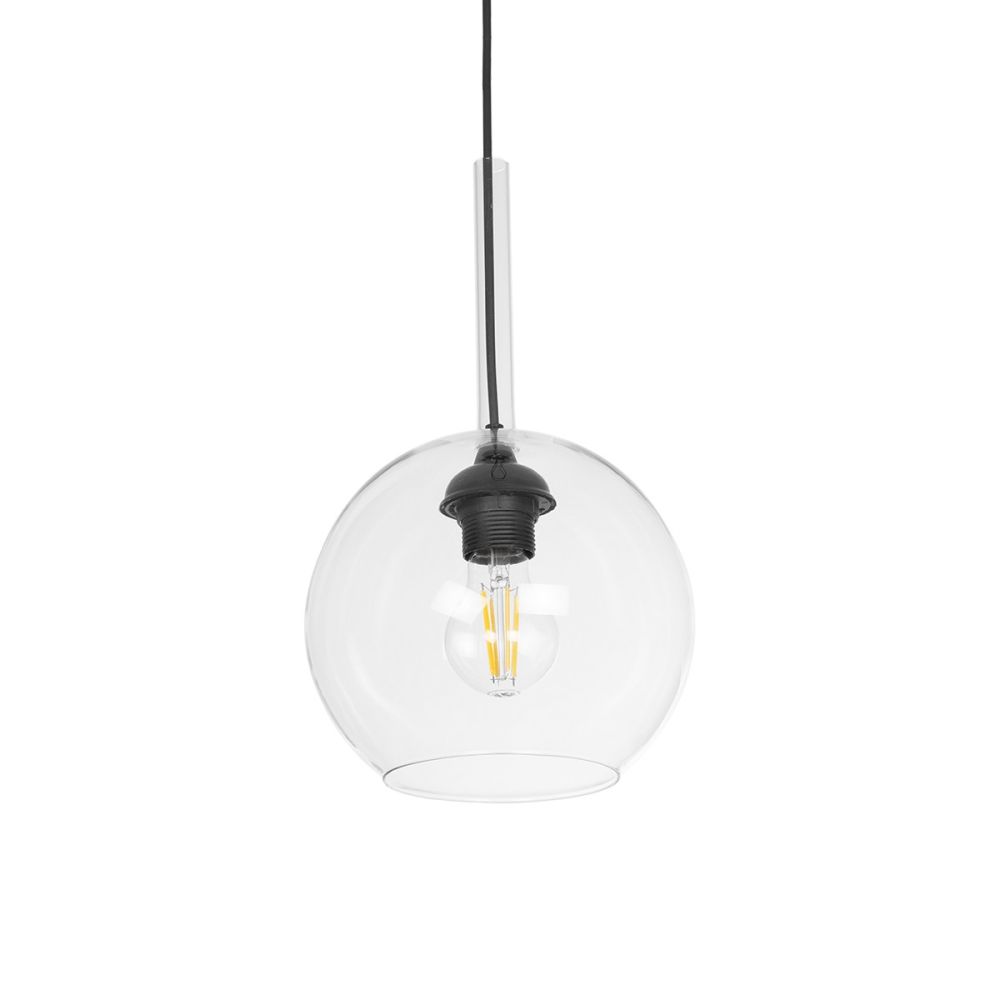GLOBOSTAR® BALU 206-0038 Μοντέρνο Κρεμαστό Φωτιστικό Οροφής με Ντουί 1 x E27 AC 220-240V IP20 - Διάφανο - Μ20 x Π20 x Υ18cm