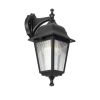 GLOBOSTAR® SOLME 203-0211 Vintage Φωτιστικό Τοίχου - Απλίκα με Ντουί 1 x E27 AC 220-240V IP44 - Μαύρο - Μ15 x Π20 x Υ35cm