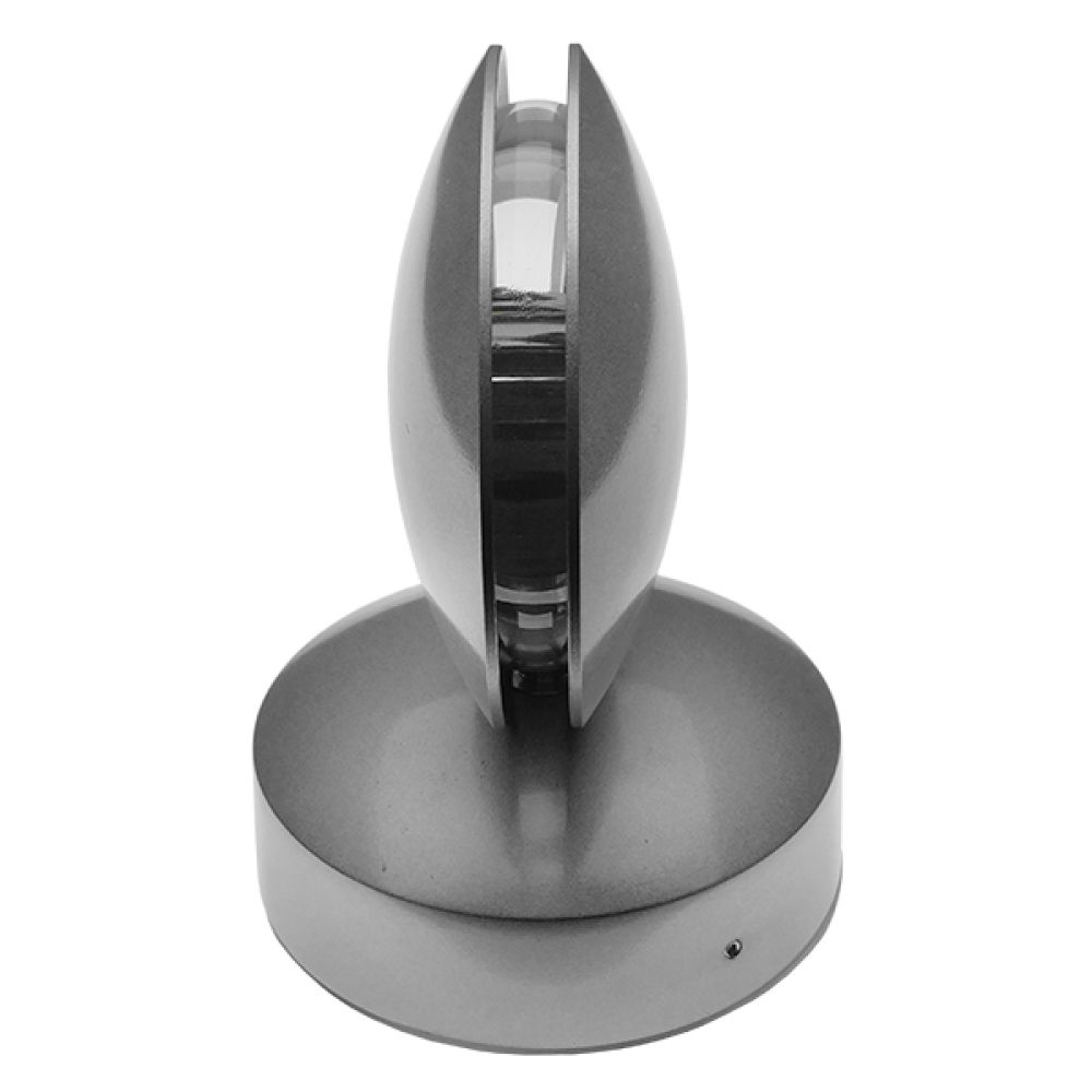 GLOBOSTAR® ZERODA 93066 Μοντέρνο Φωτιστικό Τοίχου - Απλίκα LED 9W 1440lm 1° AC 220-240V IP44 Ψυχρό Λευκό 6000K - CREE XPE Chip & TÜV SÜD Driver - Ασημί - Μ12 x Π11 x Υ17cm - 5 Χρόνια Εγγύηση