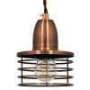 GLOBOSTAR® MANHATTAN 01453 Μοντέρνο Κρεμαστό Φωτιστικό Οροφής με Ντουί 1 x E27 AC 220-240V IP20 - Χάλκινο - Μ11 x Π11 x Υ14cm