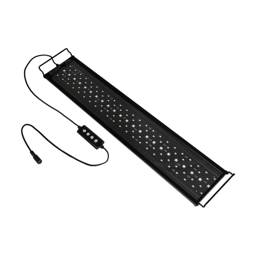GLOBOSTAR® AQUARIUS 79680 Φωτιστικό Ενυδρείου με Ενσωματωμένο Χειριστήριο LED 19W 950lm 120° AC 220-240V Αδιάβροχο IP44 Πολύχρωμο RGBW Dimmable - Sanan SMD Chip - Μαύρο - Μ60 x Π11 x Υ3cm - 2 Χρόνια Εγγύηση