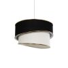 GLOBOSTAR® CYCLOP 204-0103 Μοντέρνο Κρεμαστό Φωτιστικό Οροφής με Ντουί 1 x E27 AC 220-240V IP20 - Μαύρο & Λευκό - Μ31 x Π31 x Υ21cm