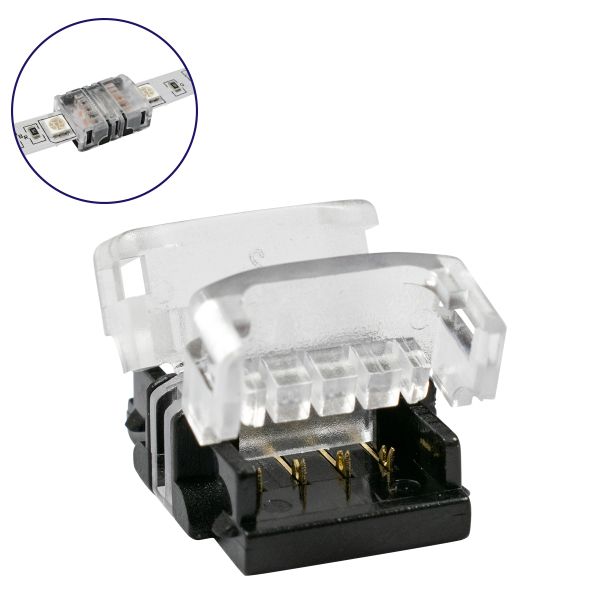 GloboStar® 70721 Ταχυσύνδεσμος Ένωσης IP20 - Strip To Strip Connector για Ένωση 2 x RGB Ταινίες LED Πλάτους 10mm