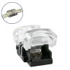 GLOBOSTAR® STRIPCON 70715 Ταχυσύνδεσμος για Μονόχρωμη Ταινία LED 8mm σε 8mm Αδιάβροχο IP65 - Διάφανο - Μ1.3 x Π1.9 x Υ0.8cm