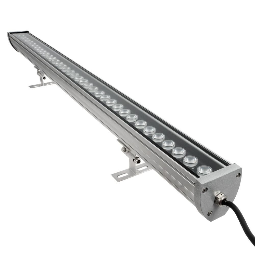 GLOBOSTAR® WASHERMOZA 999-0267 Μπάρα Φωτισμού Wall Washer LED 72W 6120lm 10-30° DC 24V Αδιάβροχο IP66 Πολύχρωμο RGB Dimmable - Bridgelux SMD Chip - Γκρι Ανθρακί - Μ100 x Π5 x Υ4cm - 3 Χρόνια Εγγύηση
