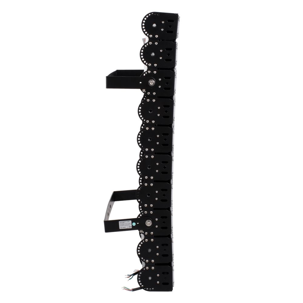 GLOBOSTAR® GOLIATH 90105 Προβολέας για Γήπεδα Tennis & Ποδοσφαίρου 5x5 LED 1000W 150000lm 75°x135° SDCM<5 Fish Eye Lens AC 220-240V Αδιάβροχο IP65 IK08 Φυσικό Λευκό 5000K - Lumileds SMD Chip & Mean Well Driver - Μαύρο Ματ - Μ62 x Π22 x Υ90cm - 