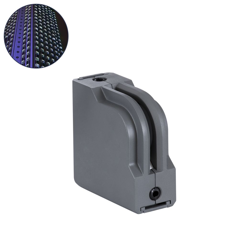 GLOBOSTAR® WINDOWCORNA 90115 Γωνιακό Φωτιστικό Ανάδειξης Παραθύρων LED 6W 480lm 3°x172° DC 24V Αδιάβροχο IP65 Μπλε Dimmable - CREE XPE Chip - Γκρι Ανθρακί - Μ12 x Π4 x Υ12cm - 3 Χρόνια Εγγύηση