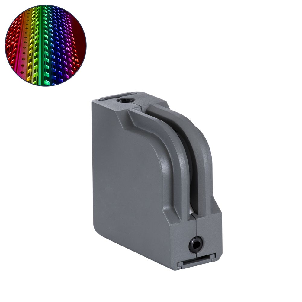 GLOBOSTAR® WINDOWCORNA 90116 Γωνιακό Φωτιστικό Ανάδειξης Παραθύρων LED 6W 480lm 3°x172° DC 24V Αδιάβροχο IP65 Πολύχρωμο RGB Dimmable DMX512 - CREE XPE Chip - Γκρι Ανθρακί - Μ12 x Π4.5 x Υ12cm - 3 Χρόνια Εγγύηση
