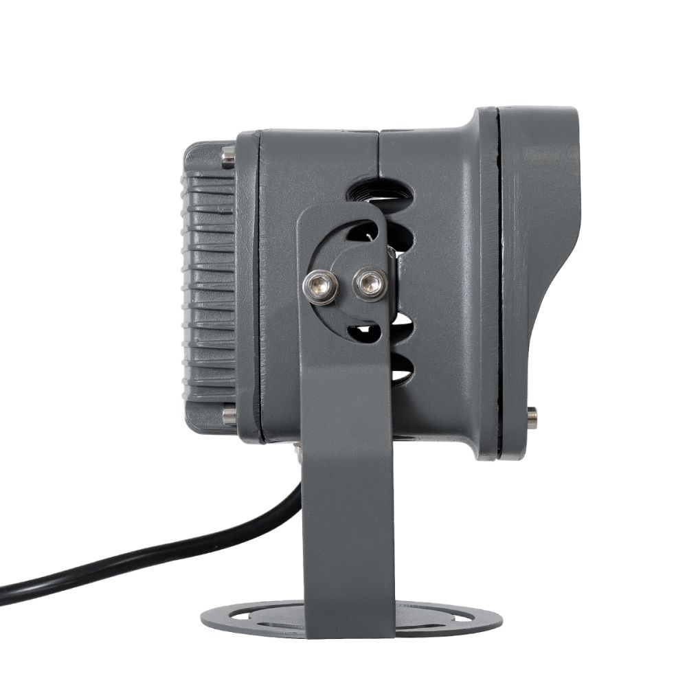 GLOBOSTAR® FLOODXENA 90120 Προβολέας Σποτ Wall Washer LED 12W 1260lm 10° AC 220-240V Αδιάβροχο IP65 Ultra Θερμό Λευκό 2200K - Bridgelux SMD Chip - Γκρι Ανθρακί Ματ - Μ13.5 x Π11 x Υ15cm - 3 Χρόνια Εγγύηση