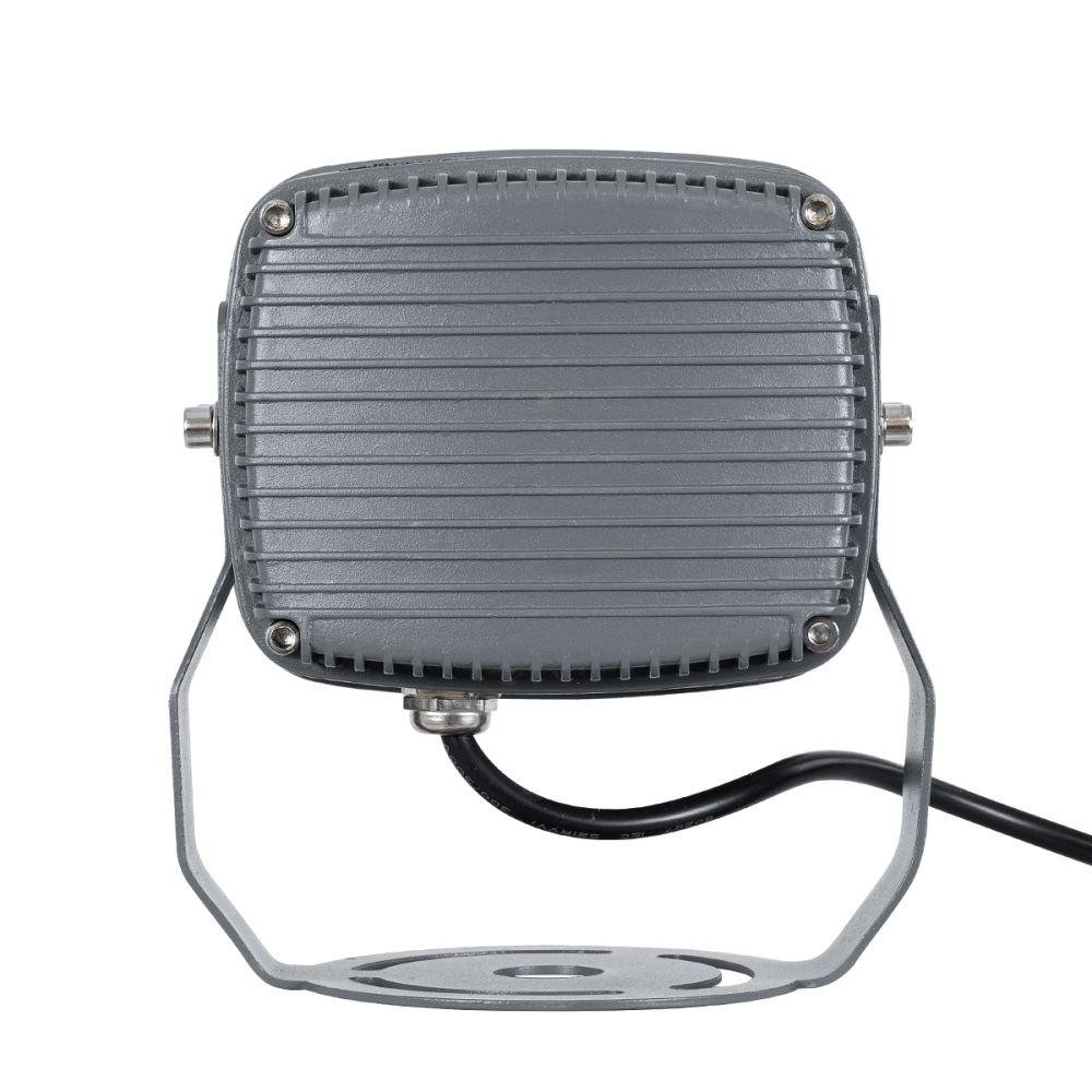 GLOBOSTAR® FLOODXENA 90120 Προβολέας Σποτ Wall Washer LED 12W 1260lm 10° AC 220-240V Αδιάβροχο IP65 Ultra Θερμό Λευκό 2200K - Bridgelux SMD Chip - Γκρι Ανθρακί Ματ - Μ13.5 x Π11 x Υ15cm - 3 Χρόνια Εγγύηση