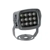 GLOBOSTAR® FLOODXENA 90121 Προβολέας Σποτ Wall Washer LED 12W 1320lm 10° AC 220-240V Αδιάβροχο IP65 Θερμό Λευκό 2700K - Bridgelux SMD Chip - Γκρι Ανθρακί - Μ13.5 x Π11.5 x Υ15cm - 3 Χρόνια Εγγύηση