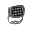GLOBOSTAR® FLOODXENA 90125 Προβολέας Σποτ Wall Washer LED 12W 1020lm 10° AC 220-240V Αδιάβροχο IP65 Φούξια - Bridgelux SMD Chip - Γκρι Ανθρακί - Μ13.5 x Π11 x Υ15cm - 3 Χρόνια Εγγύηση