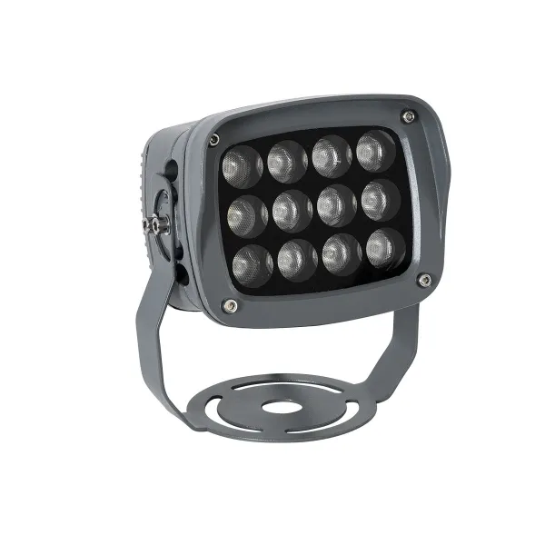 GLOBOSTAR® FLOODXENA 90125 Προβολέας Σποτ Wall Washer LED 12W 1020lm 10° AC 220-240V Αδιάβροχο IP65 Φούξια - Bridgelux SMD Chip - Γκρι Ανθρακί - Μ13.5 x Π11 x Υ15cm - 3 Χρόνια Εγγύηση