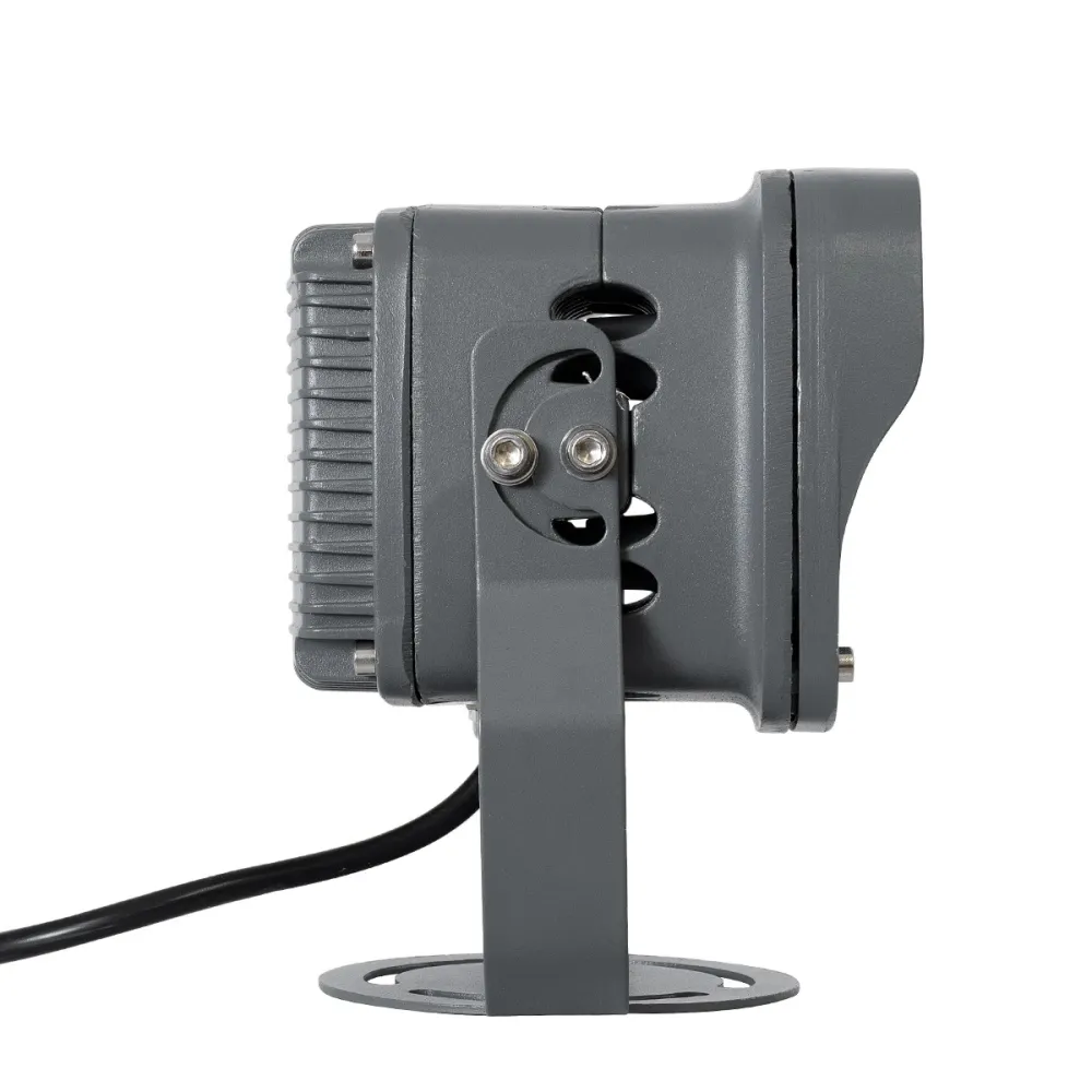GLOBOSTAR® FLOODXENA 90125 Προβολέας Σποτ Wall Washer LED 12W 1020lm 10° AC 220-240V Αδιάβροχο IP65 Φούξια - Bridgelux SMD Chip - Γκρι Ανθρακί - Μ13.5 x Π11 x Υ15cm - 3 Χρόνια Εγγύηση