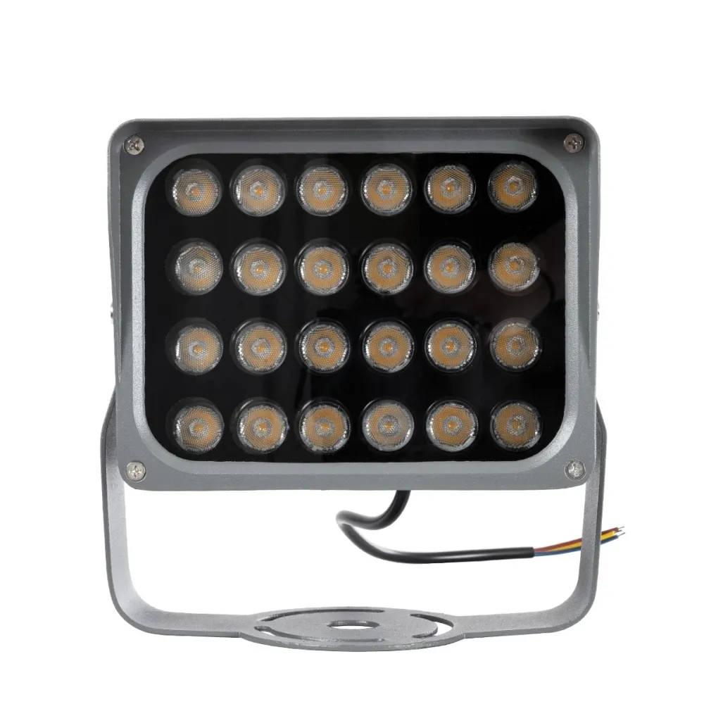 GLOBOSTAR® FLOODXENA 90128 Προβολέας Σποτ Wall Washer LED 24W 2640lm 10° AC 220-240V Αδιάβροχο IP65 Θερμό Λευκό 2700K - Bridgelux SMD Chip - Γκρι Ανθρακί - Μ18 x Π13.5 x Υ18cm - 3 Χρόνια Εγγύηση