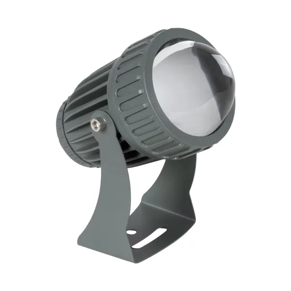 GLOBOSTAR® SPOTFENIA 90135 Αρχιτεκτονικό Σποτ Φωτισμου LED 10W 1100lm 5° DC 24V Αδιάβροχο IP65 Θερμό Λευκό 2700K Dimmable - Bridgelux COB Chip - Γκρι Ανθρακί - Μ7 x Π7 x Υ15.5cm - 3 Χρόνια Εγγύηση