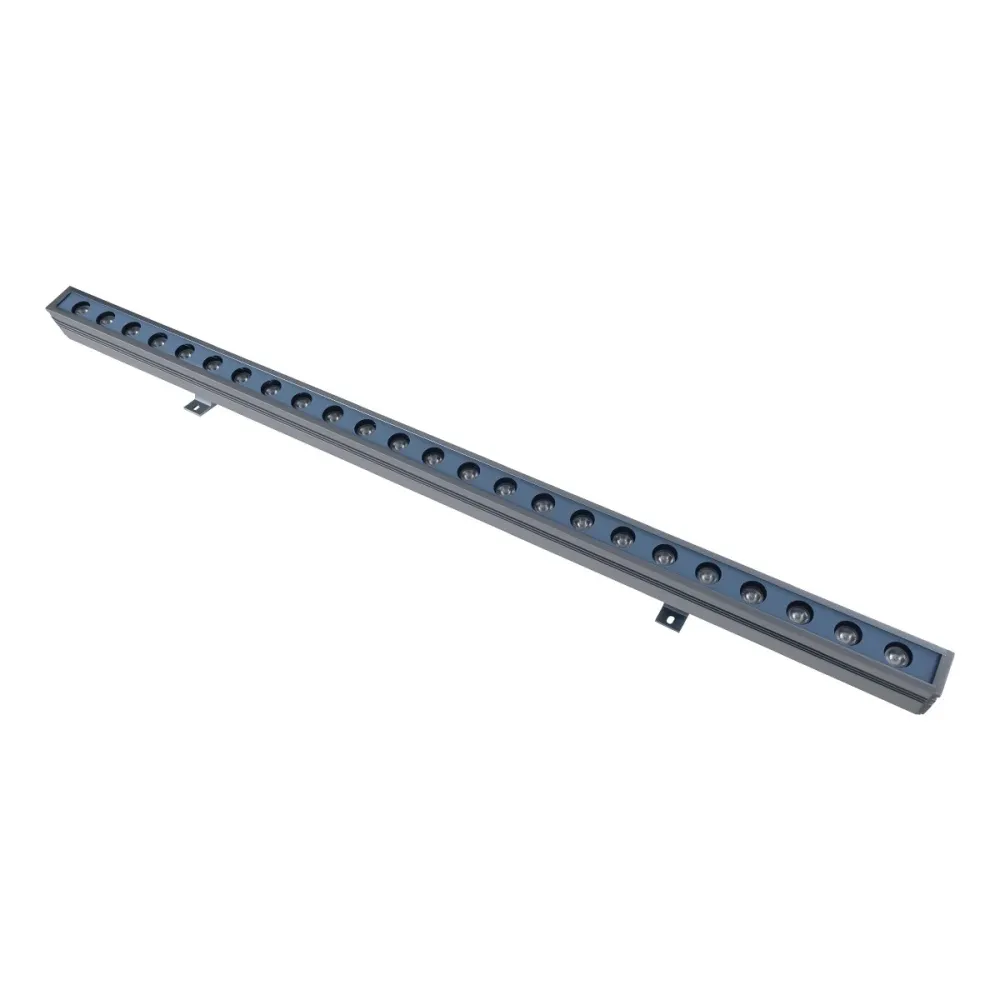 GLOBOSTAR® WASHERMARGO 90154 Μπάρα Φωτισμού Wall Washer LED 24W 2040lm 30° DC 24V Αδιάβροχο IP65 Μπλε Dimmable - Bridgelux SMD Chip - Γκρι Ανθρακί - Μ100 x Π4 x Υ6.4cm - 3 Χρόνια Εγγύηση