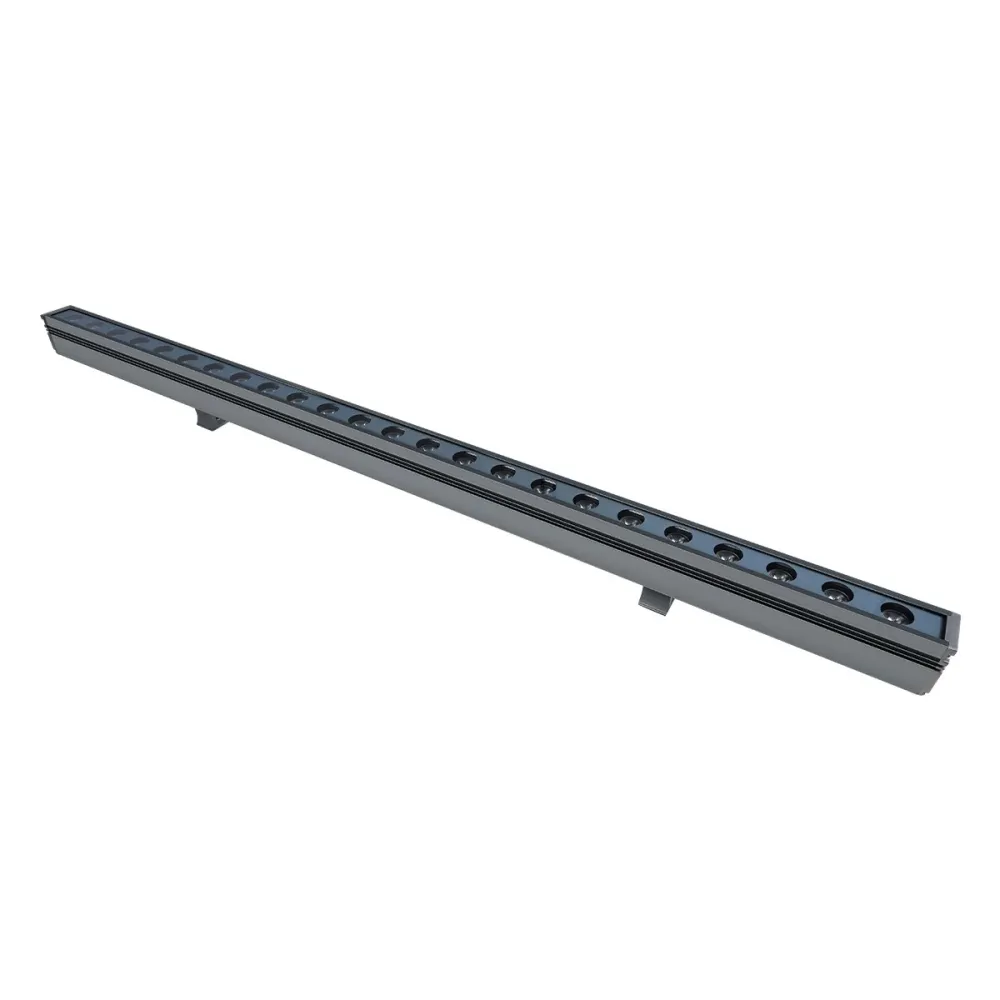 GLOBOSTAR® WASHERMARGO 90155 Μπάρα Φωτισμού Wall Washer LED 24W 2040lm 30° DC 24V Αδιάβροχο IP66 Ροζ Dimmable - Bridgelux SMD Chip - Γκρι Ανθρακί - Μ100 x Π4 x Υ5cm - 3 Χρόνια Εγγύηση