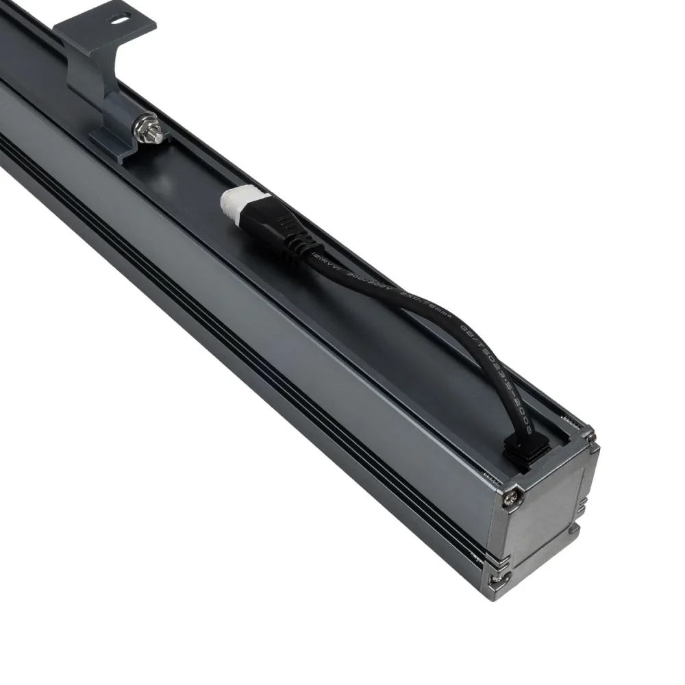 GLOBOSTAR® WASHERMARGO 90155 Μπάρα Φωτισμού Wall Washer LED 24W 2040lm 30° DC 24V Αδιάβροχο IP66 Ροζ Dimmable - Bridgelux SMD Chip - Γκρι Ανθρακί - Μ100 x Π4 x Υ5cm - 3 Χρόνια Εγγύηση