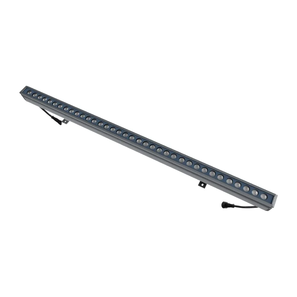 GLOBOSTAR® WASHERMOZA 90170 Μπάρα Φωτισμού Wall Washer LED 72W 6120lm 10-30° DC 24V Αδιάβροχο IP66 Πολύχρωμο RGB Dimmable - Bridgelux SMD Chip - Γκρι Ανθρακί - Μ100 x Π5 x Υ4cm - 3 Χρόνια Εγγύηση