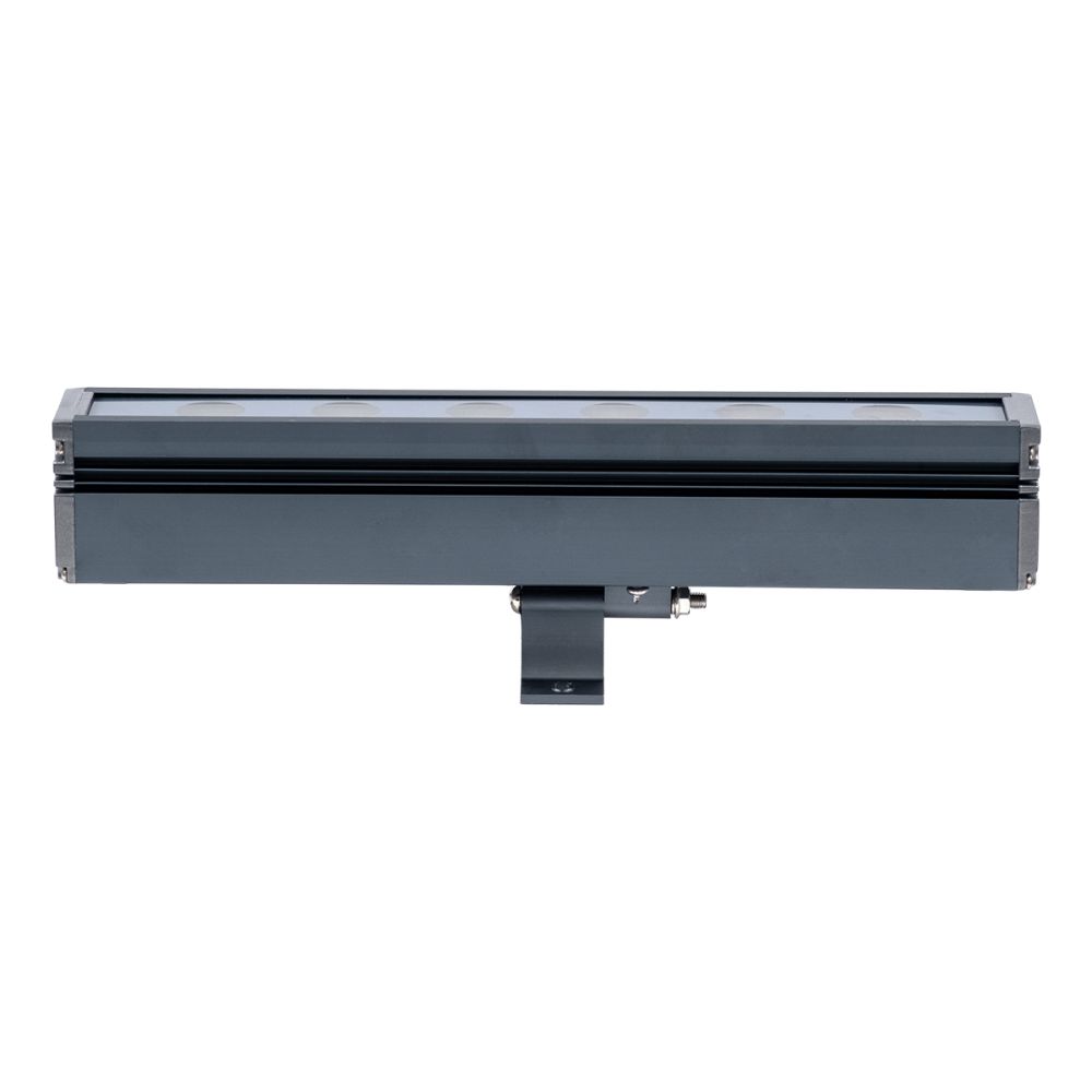 GLOBOSTAR® WASHERMARGO 90182 Μπάρα Φωτισμού Wall Washer LED 6W 510lm 30° DC 24V Αδιάβροχο IP65 Μπλε Dimmable - Bridgelux SMD Chip - Γκρι Ανθρακί - Μ30 x Π4 x Υ5cm - 3 Χρόνια Εγγύηση