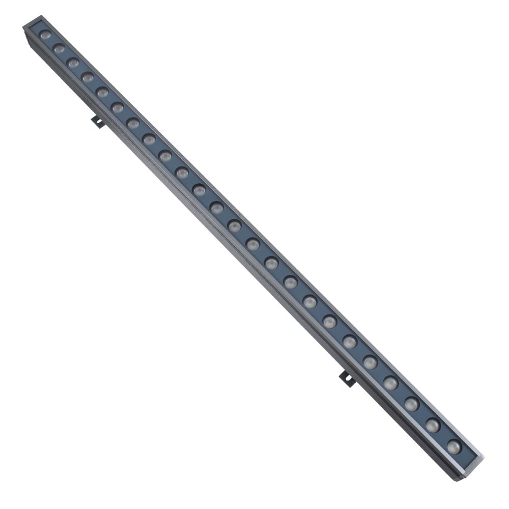 GLOBOSTAR® WASHERFAIA 90185 Μπάρα Φωτισμού Wall Washer LED 36W 3060lm 30° DC 24V Αδιάβροχο IP65 Πολύχρωμο RGBW Dimmable DMX512 - Bridgelux SMD Chip - Γκρι Ανθρακί - Μ100 x Π4 x Υ5cm - 3 Χρόνια Εγγύηση