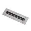 GLOBOSTAR® UNDERGROUNDREMVI 90191 Χωνευτή Μπάρα Φωτισμού Wall Washer LED 9W 765lm 10° DC 24V Αδιάβροχο IP68 Πολύχρωμο RGBW Dimmable DMX512 - Bridgelux SMD Chip - Ανοξείδωτο Ατσάλι SS316 - Μ30 x Π9 x Υ8.5cm / Q28.5 x 7.5cm - 3 Χρόνια Εγγύηση