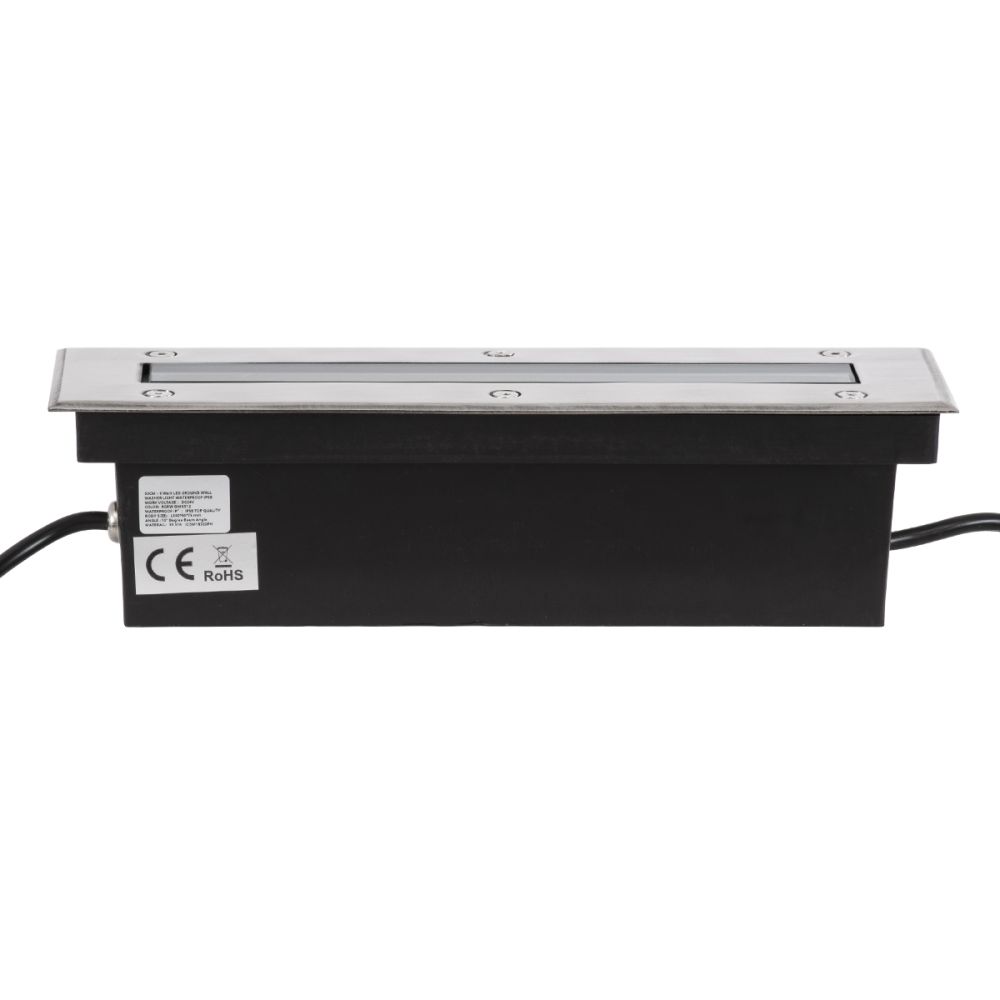 GLOBOSTAR® UNDERGROUNDREMVI 90191 Χωνευτή Μπάρα Φωτισμού Wall Washer LED 9W 765lm 10° DC 24V Αδιάβροχο IP68 Πολύχρωμο RGBW Dimmable DMX512 - Bridgelux SMD Chip - Ανοξείδωτο Ατσάλι SS316 - Μ30 x Π9 x Υ8.5cm / Q28.5 x 7.5cm - 3 Χρόνια Εγγύηση