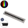 GLOBOSTAR® UNDERGROUNDREMVI 90193 Χωνευτή Μπάρα Φωτισμού Wall Washer LED 12W 1020lm 10° DC 24V Αδιάβροχο IP68 Πολύχρωμο RGBW Dimmable DMX512 - Bridgelux SMD Chip - Ανοξείδωτο Ατσάλι SS316 - Μ50 x Π9 x Υ7.2cm / Q48.5 x 7.5cm - 3 Χρόνια Εγγύηση