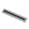 GLOBOSTAR® UNDERGROUNDREMVI 90193 Χωνευτή Μπάρα Φωτισμού Wall Washer LED 12W 1020lm 10° DC 24V Αδιάβροχο IP68 Πολύχρωμο RGBW Dimmable DMX512 - Bridgelux SMD Chip - Ανοξείδωτο Ατσάλι SS316 - Μ50 x Π9 x Υ7.2cm / Q48.5 x 7.5cm - 3 Χρόνια Εγγύηση