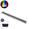GLOBOSTAR® UNDERGROUNDREMVI 90195 Χωνευτή Μπάρα Φωτισμού Wall Washer LED 24W 2040lm 10° DC 24V Αδιάβροχο IP68 Πολύχρωμο RGBW Dimmable DMX512 - Bridgelux SMD Chip - Ανοξείδωτο Ατσάλι SS316 - Μ100 x Π9 x Υ7.2cm / Q98.2 x 7.6cm - 3 Χρόνια Εγγύηση