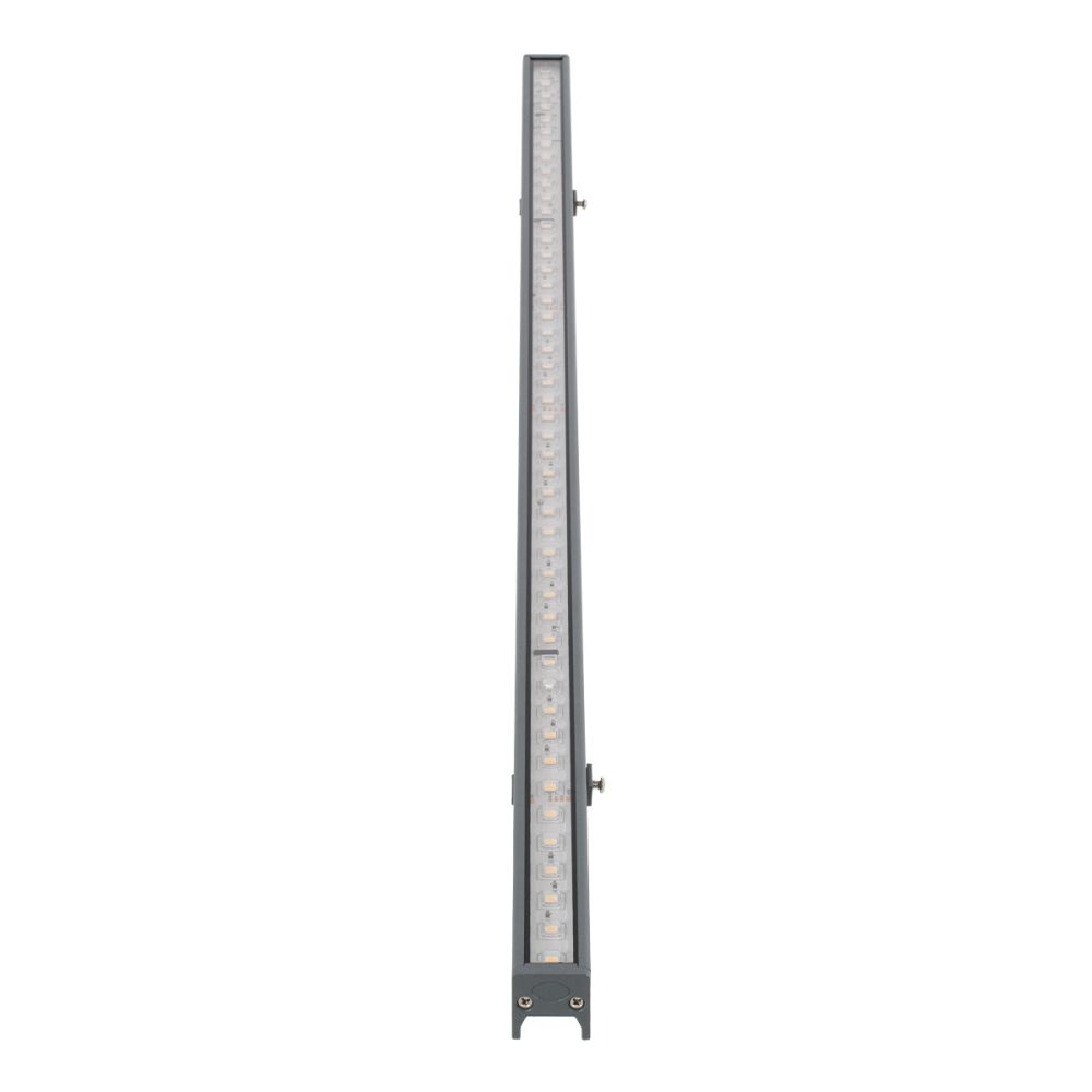 GloboStar® DIGI-BAR 90209 Ψηφιακή Μπάρα Φωτισμού Wall Washer Digital Pixel Facade Tuber Bar LED 12W 840lm 90° DC 24V Αδιάβροχο IP65 L100 x W3.2 x H3cm Θερμό Λευκό 2700K DMX512 - Ασημί με Διάφανο Κάλυμμα - 3 Years Warranty