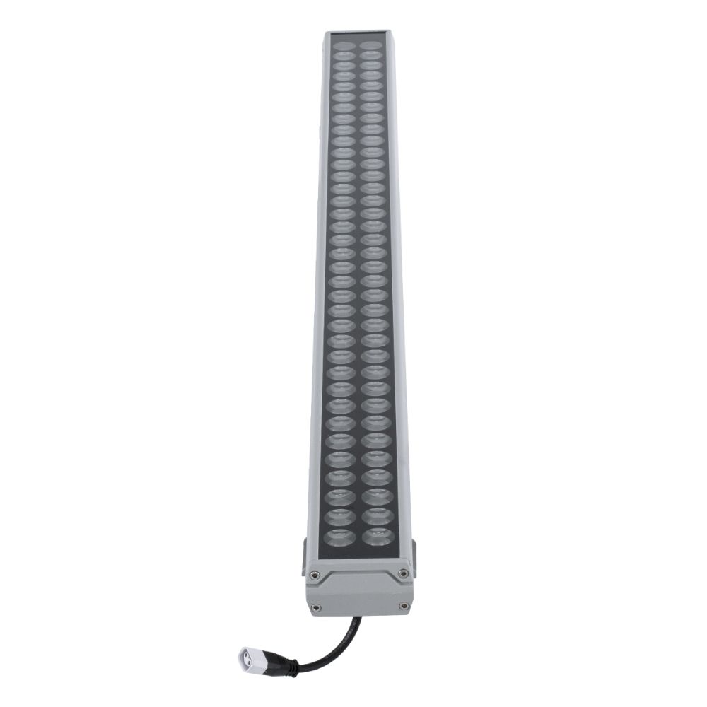 GLOBOSTAR® WASHERGAIA 90215 Μπάρα Φωτισμού Wall Washer LED 144W 15120lm 10° DC 24V Αδιάβροχο IP67 Θερμό Λευκό 2700K Dimmable - Bridgelux SMD Chip - Ασημί - Μ100 x Π7.3 x Υ4.3cm - 3 Χρόνια Εγγύηση
