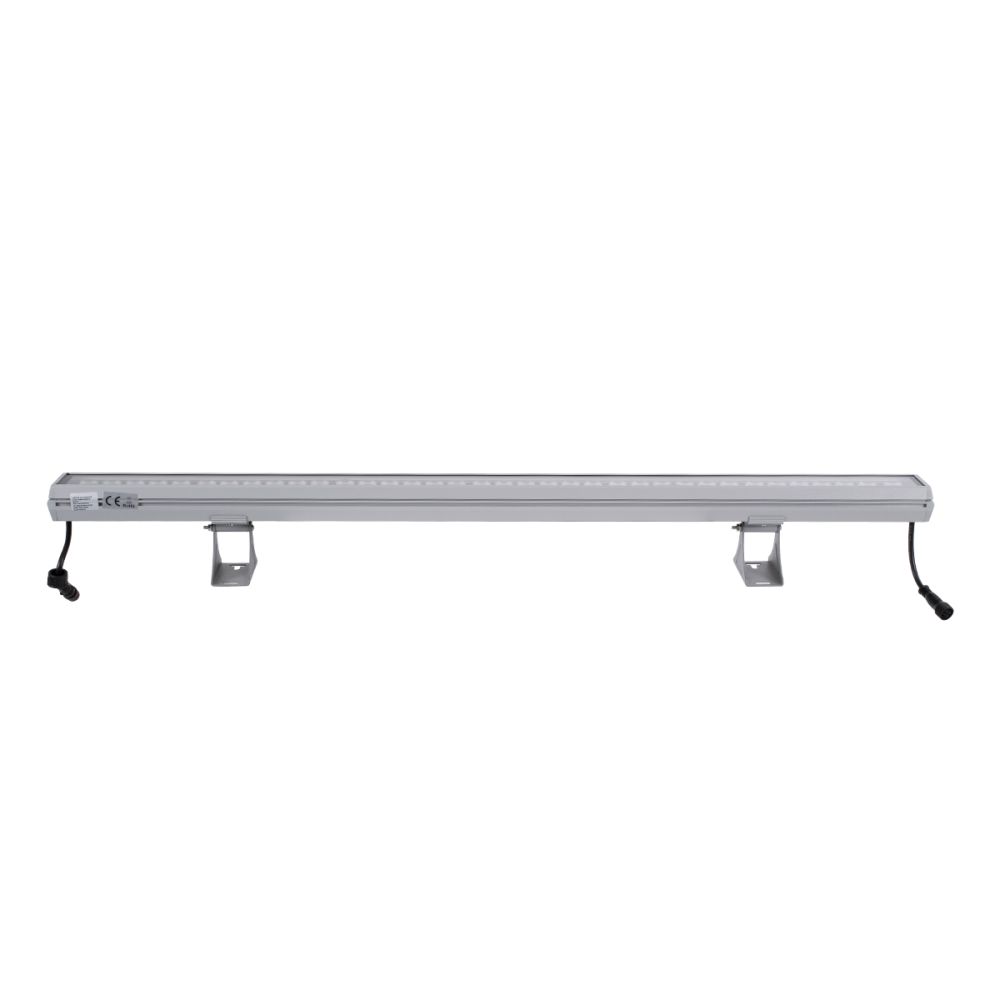 GLOBOSTAR® WASHERGAIA 90216 Μπάρα Φωτισμού Wall Washer LED 144W 12240lm 10° DC 24V Αδιάβροχο IP67 Πολύχρωμο RGBW Dimmable DMX512 - Bridgelux SMD Chip - Γκρι Ανθρακί - Μ100 x Π7.3 x Υ4.3cm - 3 Χρόνια Εγγύηση