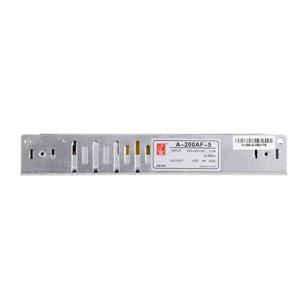GLOBOSTAR® POWERULCO 90236 Τροφοδοτικό/Μετασχηματιστής PELV 200W 40A DC 5V IP20 - AC 220-240V σε DC 5V - Μ19 x Π8 x Υ3cm - 2 Χρόνια Εγγύηση