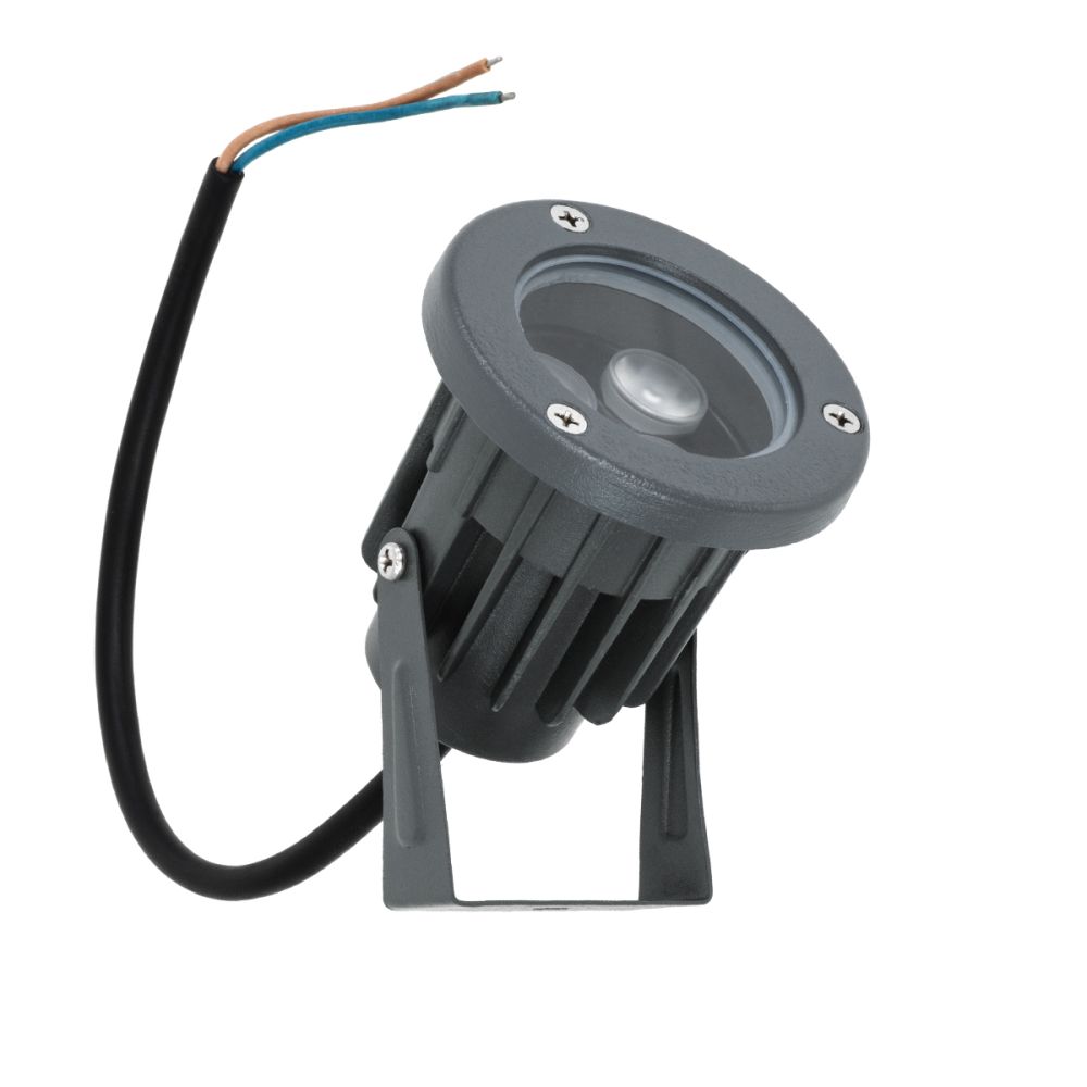 GLOBOSTAR® TREETZINA 90350 Φωτιστικό Σποτ για Φυτά - Δέντρα με Βάση Κήπου / Καρφωτό LED 3W 315lm 10° DC 24V Αδιάβροχο IP65 Ultra Θερμό Λευκό 2200K Dimmable - Bridgelux SMD Chip - Γκρι Ανθρακί - Μ10.5 x Π7.5 x Υ7.5cm - 3 Χρόνια Εγγύηση