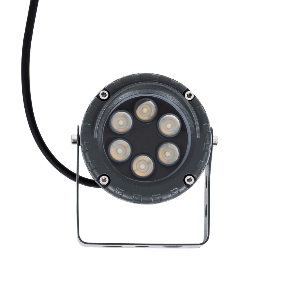 GLOBOSTAR® TREEVINA 90357 Φωτιστικό Σποτ με Αντιθαμβωτική Γρίλια για Φυτά - Δέντρα με Βάση Κήπου / Καρφωτό LED 6W 660lm 10° DC 24V Αδιάβροχο IP65 Θερμό Λευκό 2700K Dimmable - Bridgelux SMD Chip - Γκρι Ανθρακί - Μ13 x Π9.5 x Υ9.5cm - 3 Χρόνια Εγγύηση