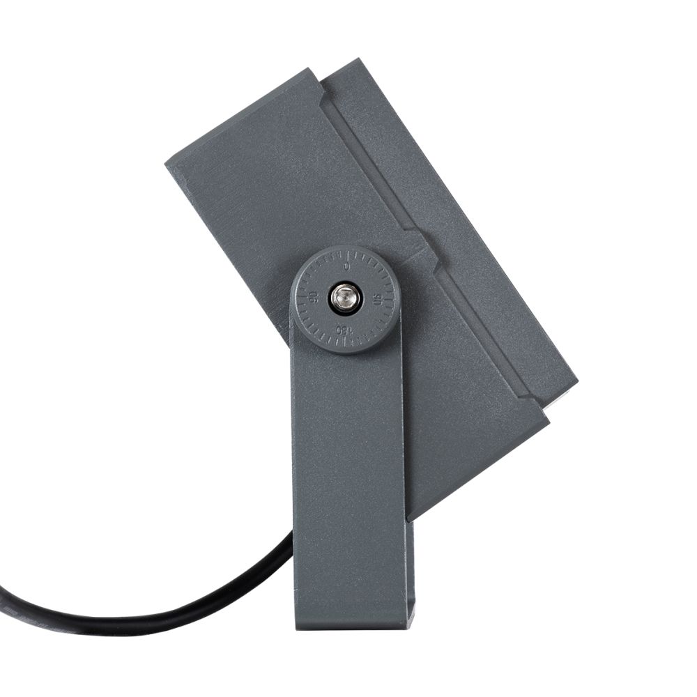 GLOBOSTAR® FLOODTINY 90367 Προβολέας Σποτ Wall Washer LED 27W 2835lm 3° DC 24V Αδιάβροχο IP65 Ultra Θερμό Λευκό 2200K Dimmable - Bridgelux SMD Chip - Γκρι Ανθρακί - Μ13.8 x Π16.4 x Υ7cm - 3 Χρόνια Εγγύηση