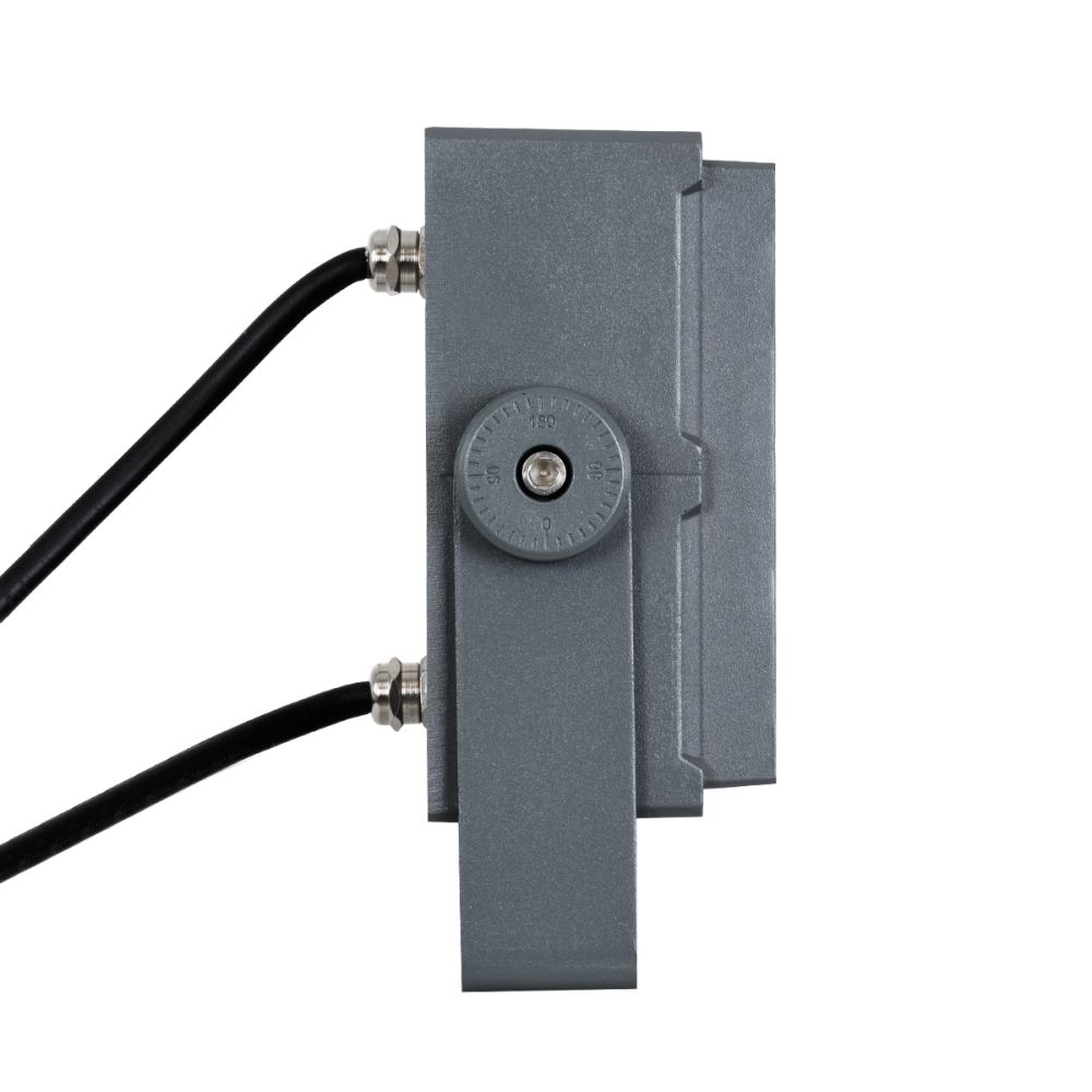 GLOBOSTAR® FLOODTINY 90370 Προβολέας Σποτ Wall Washer LED 27W 2295lm 3° DC 24V Αδιάβροχο IP65 Πολύχρωμο RGBW Dimmable DMX512 - Bridgelux SMD Chip - Γκρι Ανθρακί - Μ13.8 x Π16.4 x Υ7cm - 3 Χρόνια Εγγύηση