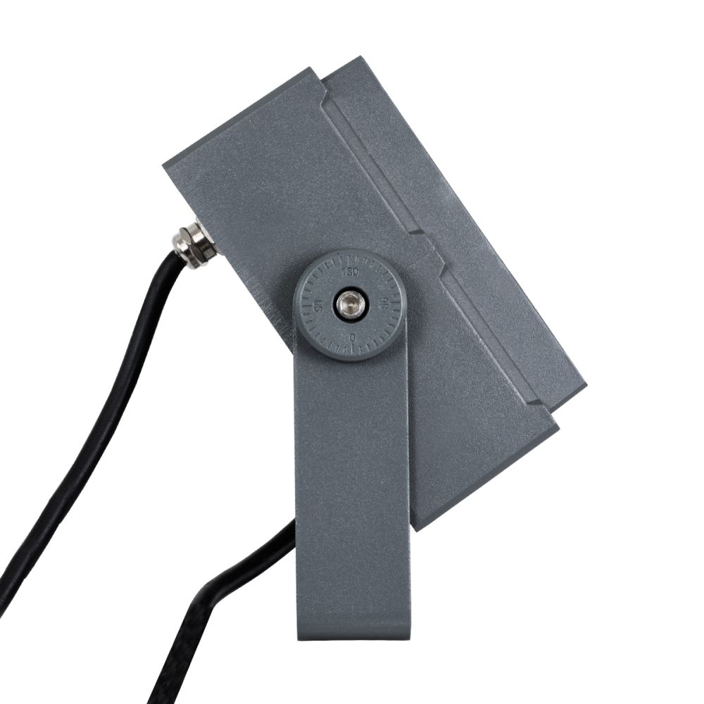 GLOBOSTAR® FLOODTINY 90370 Προβολέας Σποτ Wall Washer LED 27W 2295lm 3° DC 24V Αδιάβροχο IP65 Πολύχρωμο RGBW Dimmable DMX512 - Bridgelux SMD Chip - Γκρι Ανθρακί - Μ13.8 x Π16.4 x Υ7cm - 3 Χρόνια Εγγύηση