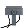 GLOBOSTAR® FLOODTINY 90370 Προβολέας Σποτ Wall Washer LED 27W 2295lm 3° DC 24V Αδιάβροχο IP65 Πολύχρωμο RGBW Dimmable DMX512 - Bridgelux SMD Chip - Γκρι Ανθρακί - Μ13.8 x Π16.4 x Υ7cm - 3 Χρόνια Εγγύηση