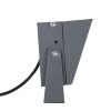 GLOBOSTAR® FLOODKAMY 90371 Προβολέας Σποτ Wall Washer με Αντιθαμβωτική Γρίλια LED 30W 3150lm 5° DC 24V Αδιάβροχο IP65 Ultra Θερμό Λευκό 2200K Dimmable - Bridgelux SMD Chip - Γκρι Ανθρακί - Μ19.5 x Π10.7 x Υ9.5cm - 3 Χρόνια Εγγύηση